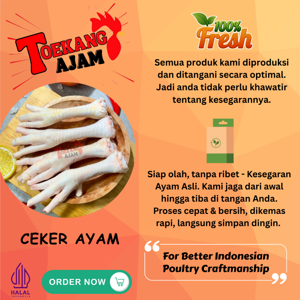 

Kaki ayam bersih tanpa kuku/ Chicken Feet / Ceker ayam