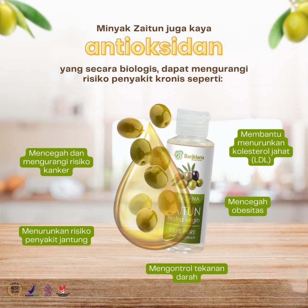 

Minyak Zaitun Virgin Olive Oil Bariklana Mengontrol Kolestrol