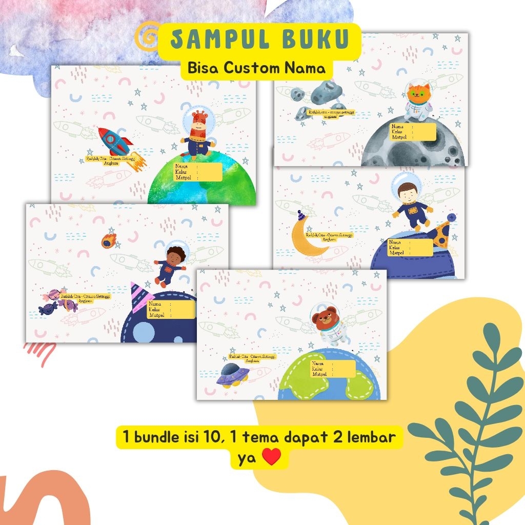 

sampul buku anak laki laki tema space (1 bundle isi 10 lebar)