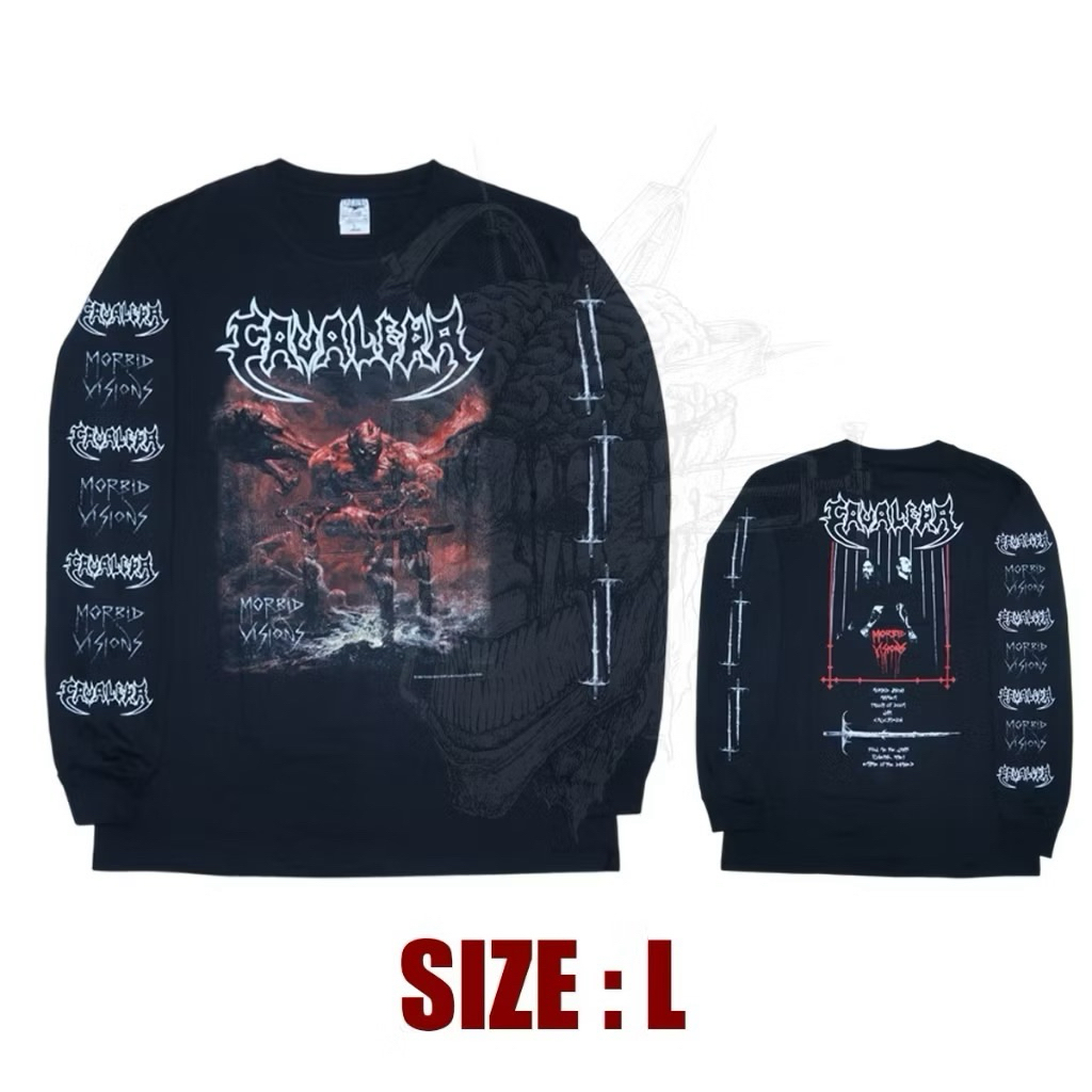 CAVALERA morbid visions - LONGSLEEVE ORIGINAL released By Undying music