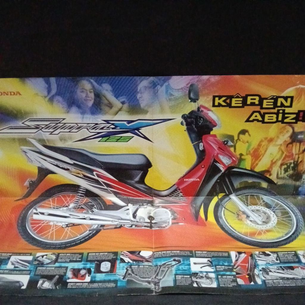 poster brosur leaflet Honda Supra x 125