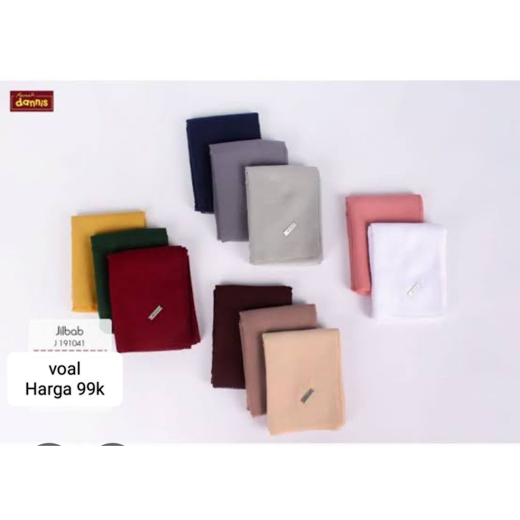 [Dannis Surabaya Online]Jilbab segiempat voal laser cut Dannis Collection