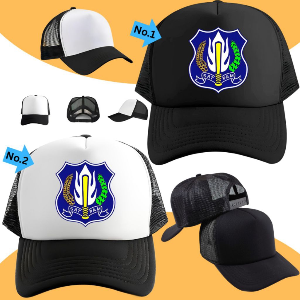 TOPI JARING TRUCKER SECURITY - Topi jaring Security Satpam Keren - TOPI JARING SECURITY SATPAM Murah