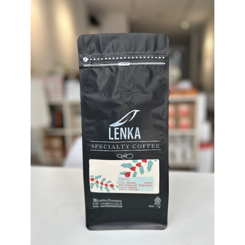 

Lenka Gayo roasted coffee beans Kopi - Full washed (100% Arabica)