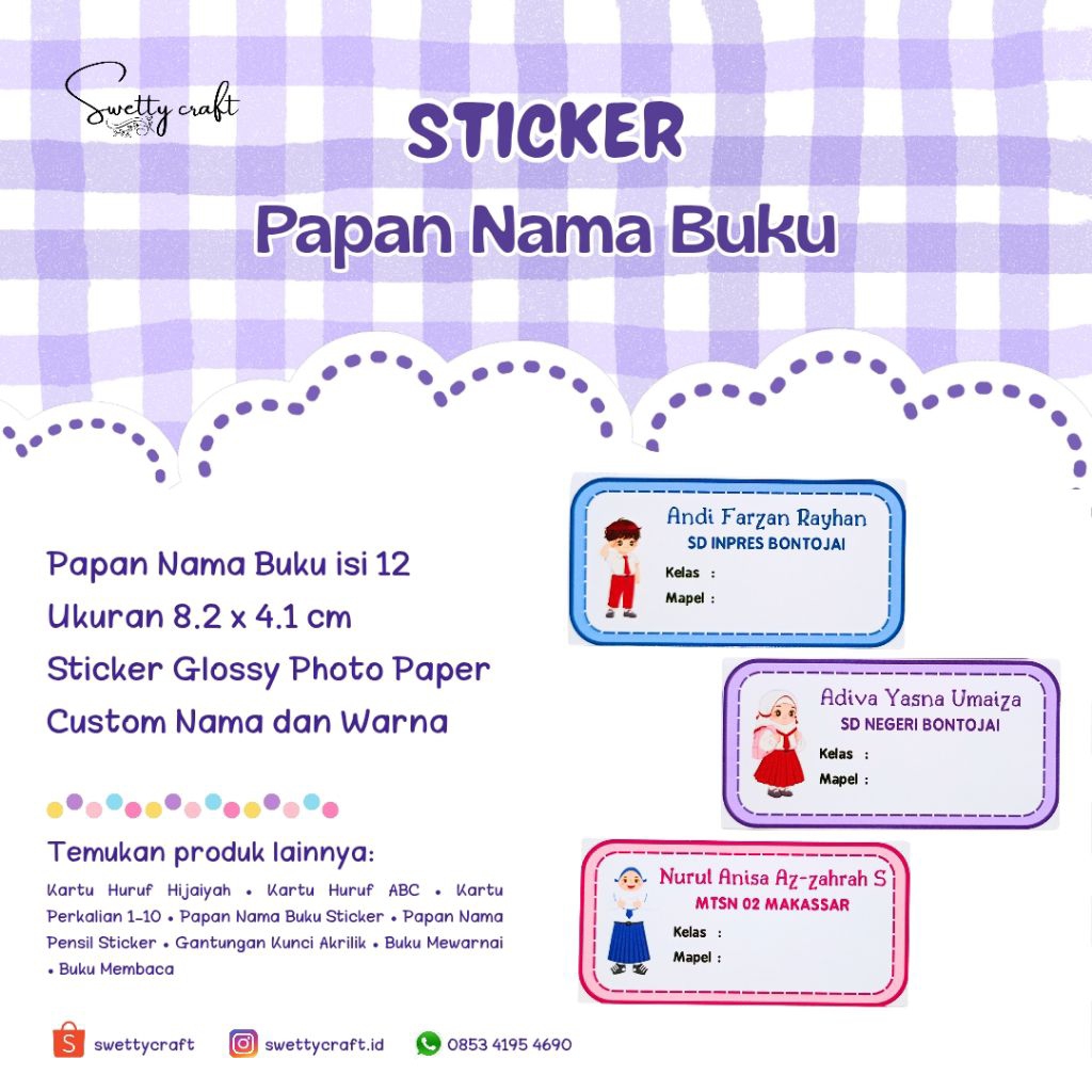

Sticker Nama Foto Isi 12 nama