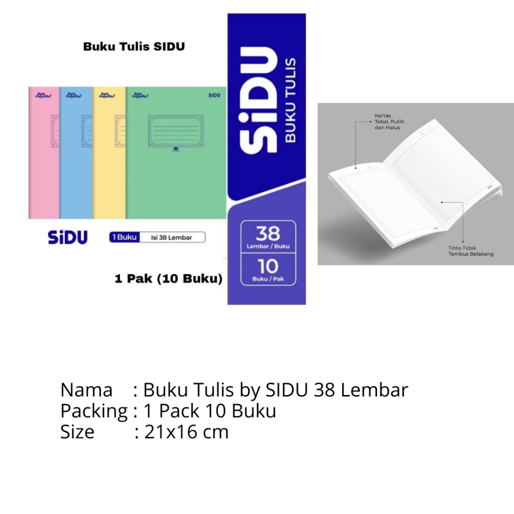 

Buku Tulis by SIDU 38 Lembar