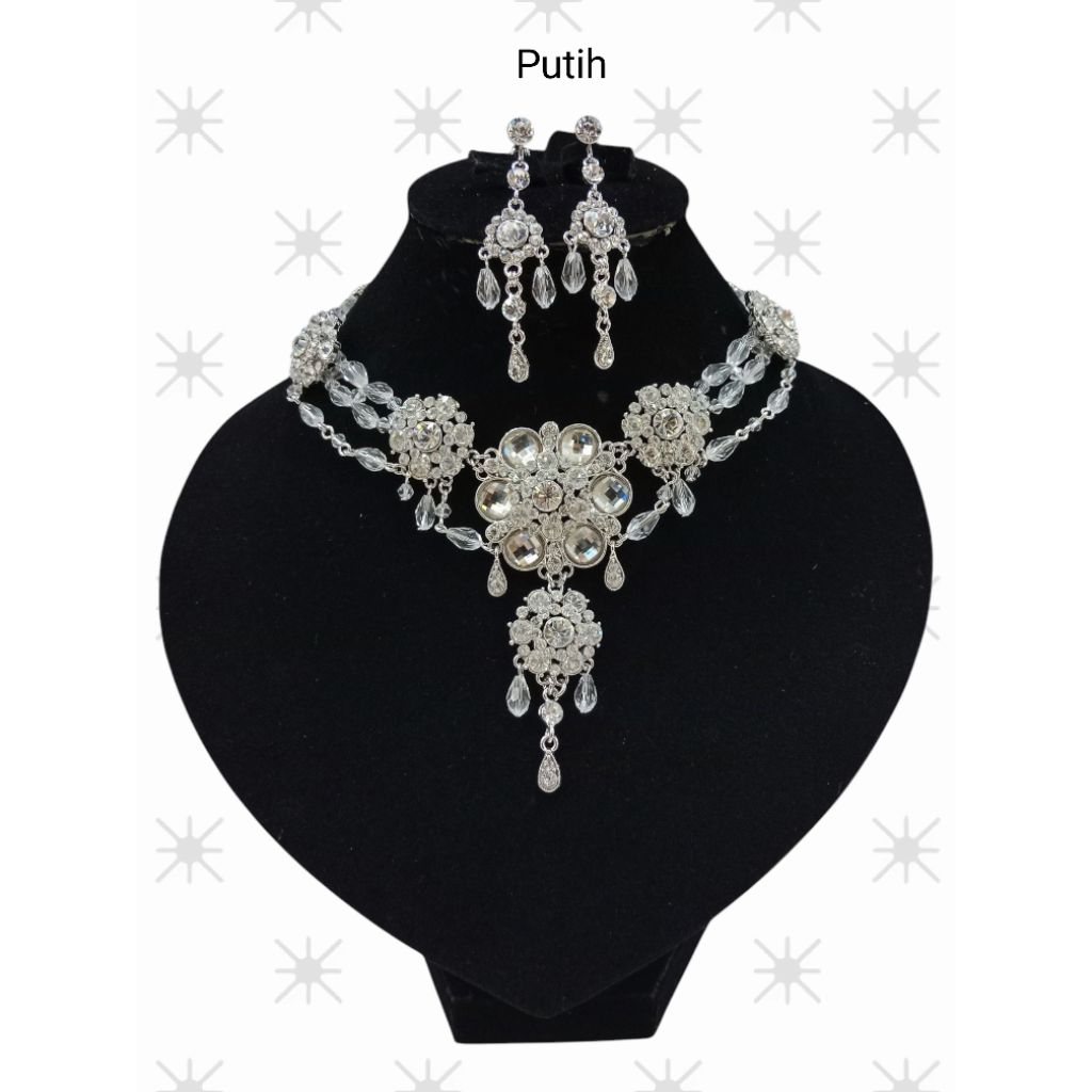 Perhiasan Pesta 1 Set Kalung dan Anting - Aksesoris Pesta