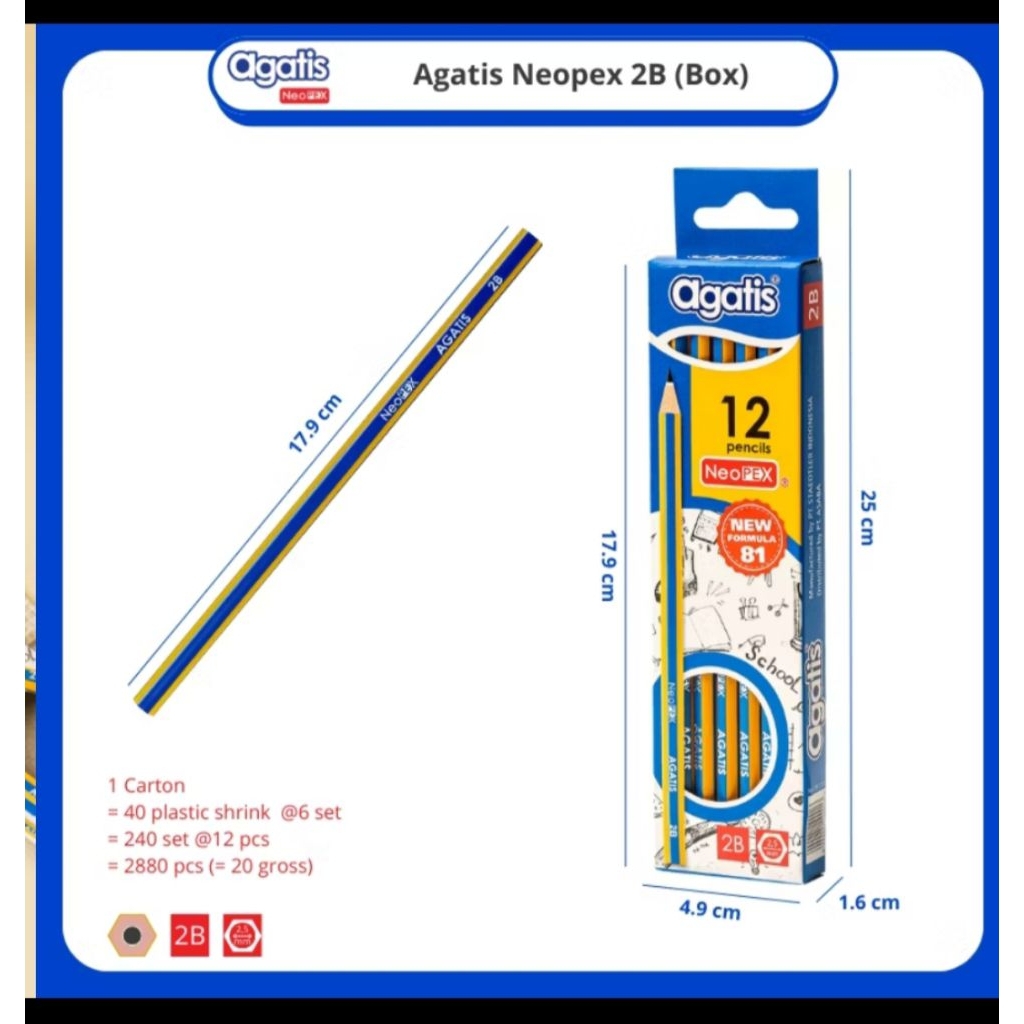 

AGATIS PENSIL 2B NEO SERIES (12pcs)