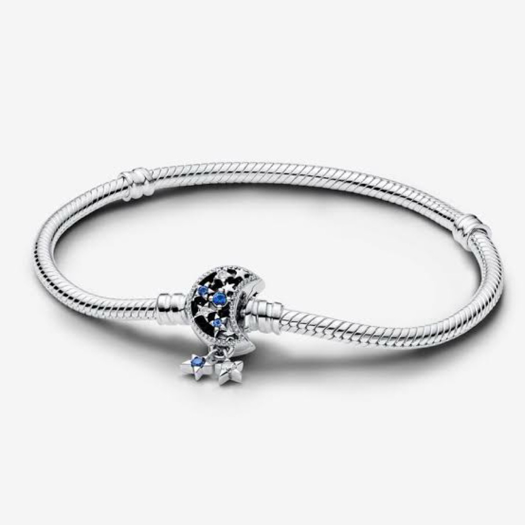 Moon Clasp Bracelet Silver