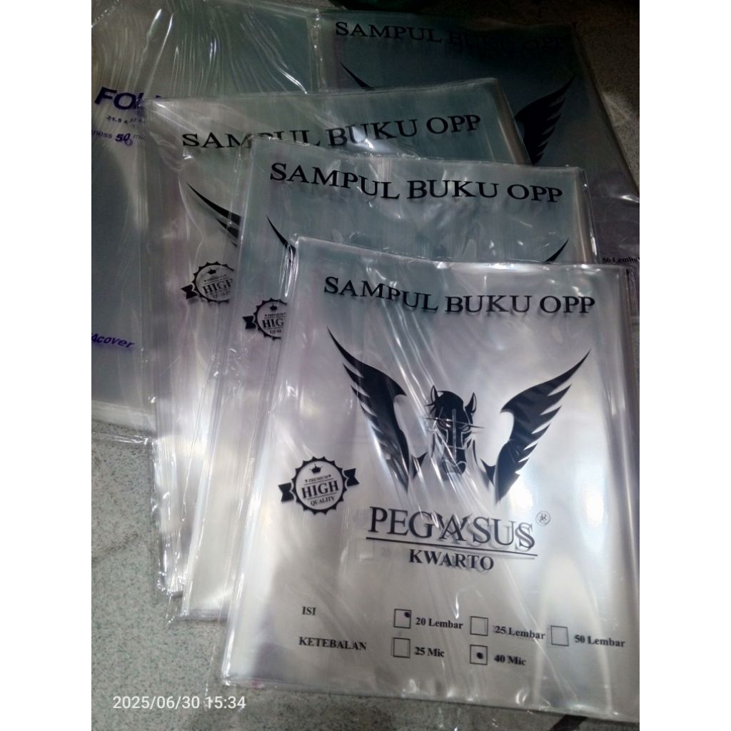 

sampul buku opp @20lembar 40mix