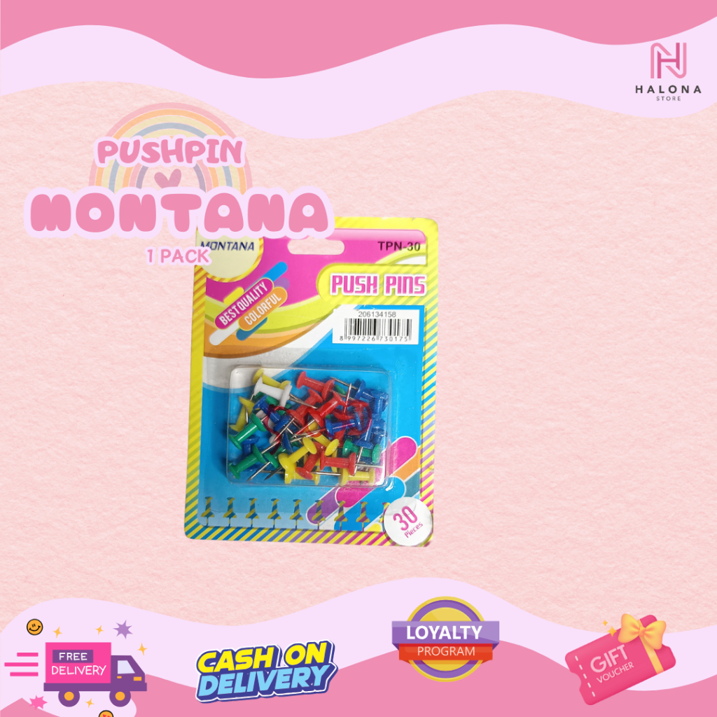 

Push Pin / Jarum Tekan / Paku Pin Montana TPN-30