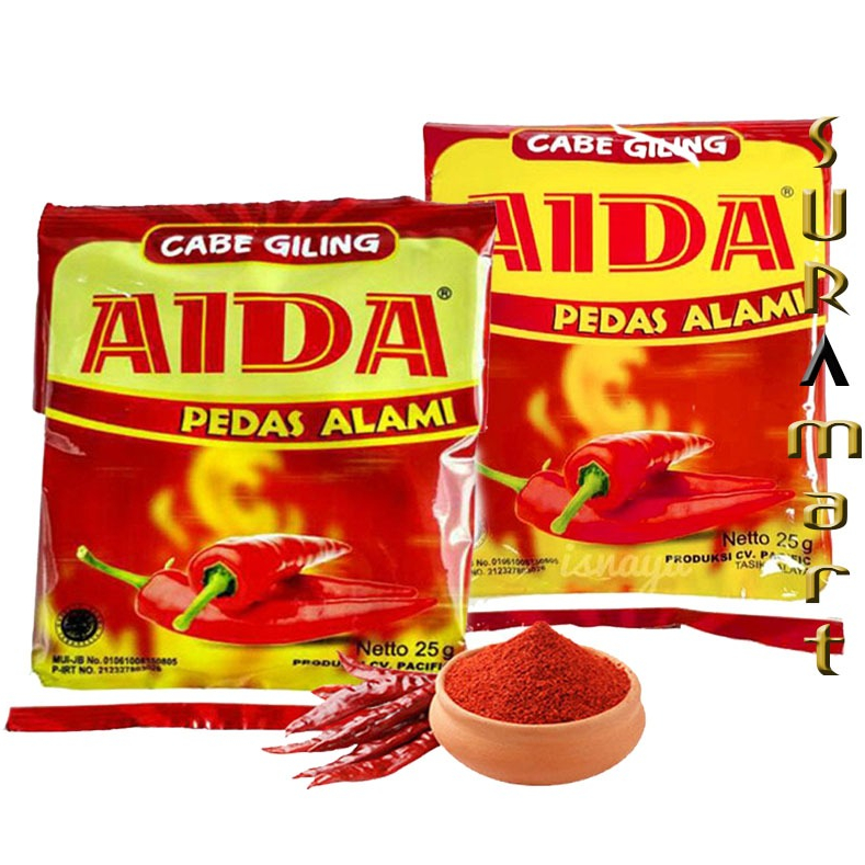 

(25 gr) AIDA CABE BUBUK Bumbu Tabur Pedas Bubuk Cabe Kering