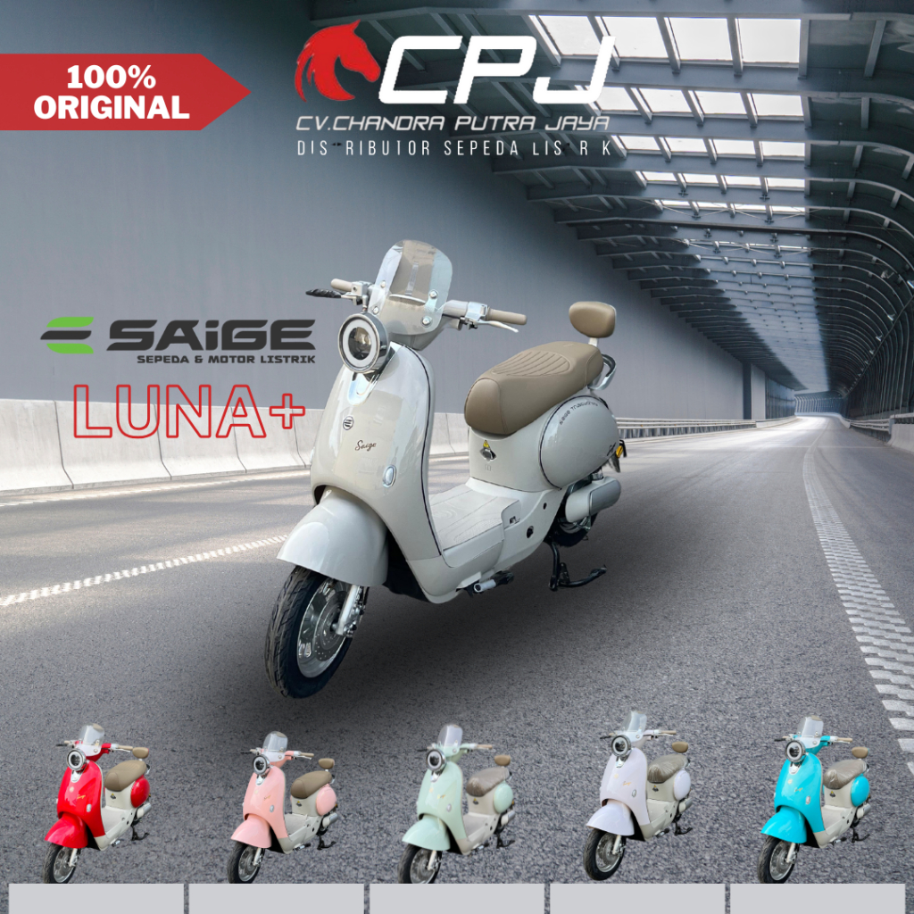 Sepeda Listrik SAIGE LUNA PLUSS Terbaru 800 Watt Baterai Lithium 100% Original Dan Garansi Resmi not