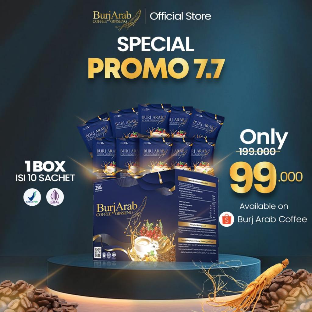 

kopi Burj Arab Ginseng Kopi Kesehatan 1 box