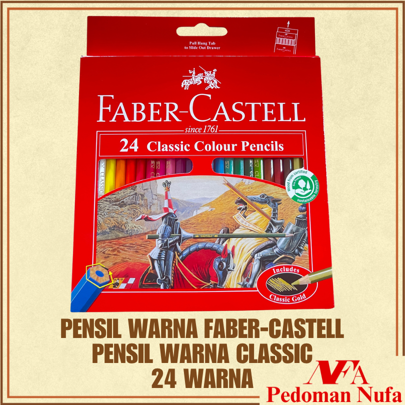 

NUFA FABER CASTELL PENSIL WARNA CLASSIK 24 WARNA