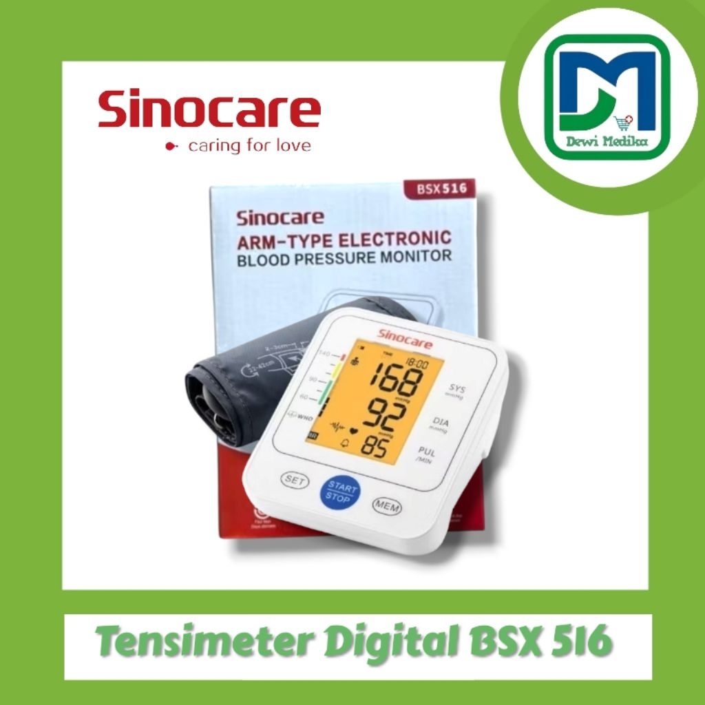 Tensimeter Digital Sinocare BSX 516  Tensi Digital Sinocare  Alat Ukur Tekanan Darah Digital