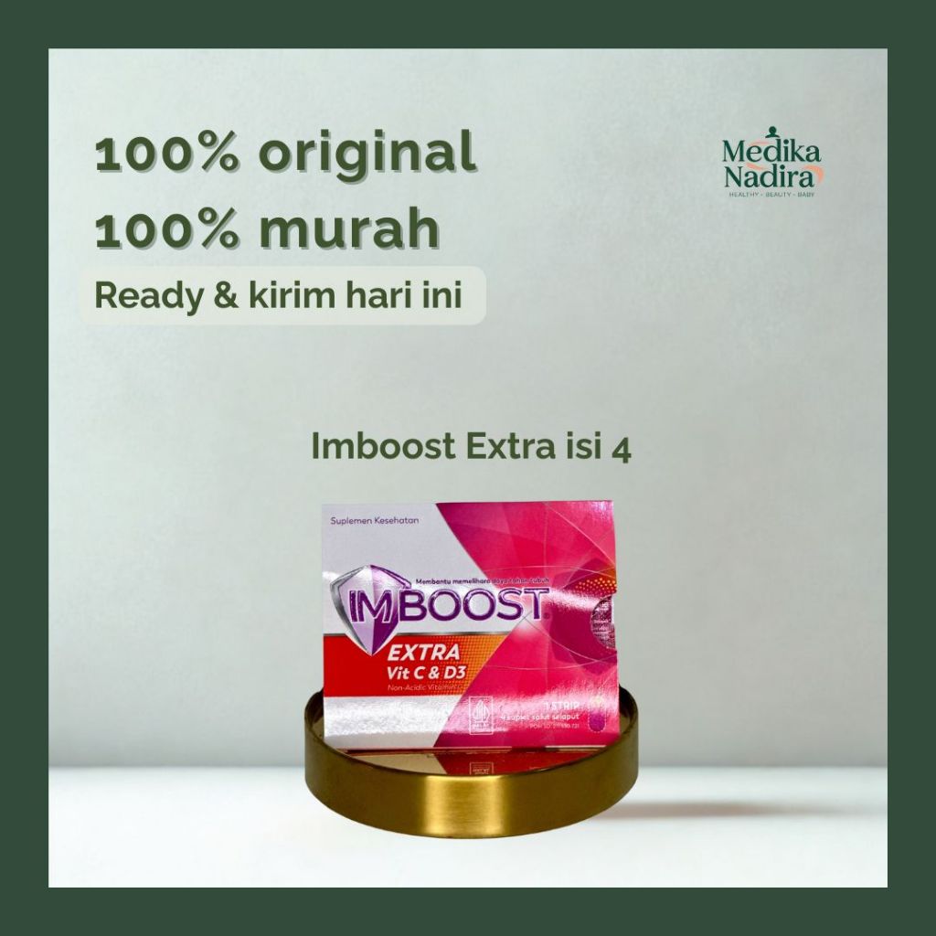 Imboost Extra Vitamin C & D3 Suplemen Daya Tahan Tubuh Dewasa isi 4 tablet