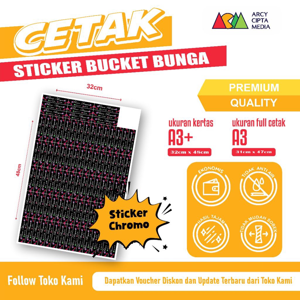 

Stiker Buket Bunga / Bouquet Flower Sudah potong Tinggal Tempel