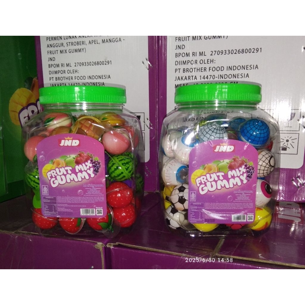 

JND permen lunak buah/bola mata isi 50pcs