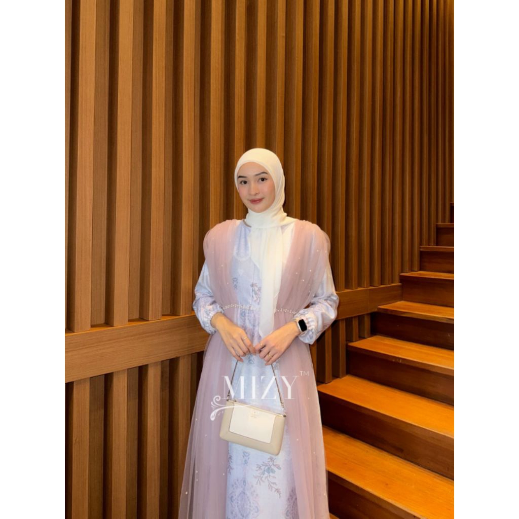 LARYSA GEYSHA MAXI long Dress pesta baju A line klok hijabers cantik pakaian ootd kondangan wanita t