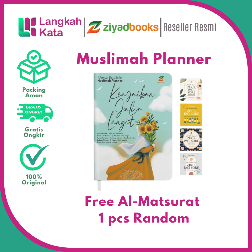 

Buku Jalur Langit Daily Muslimah Planner 2025 Journal Book jurnal Aesthetic