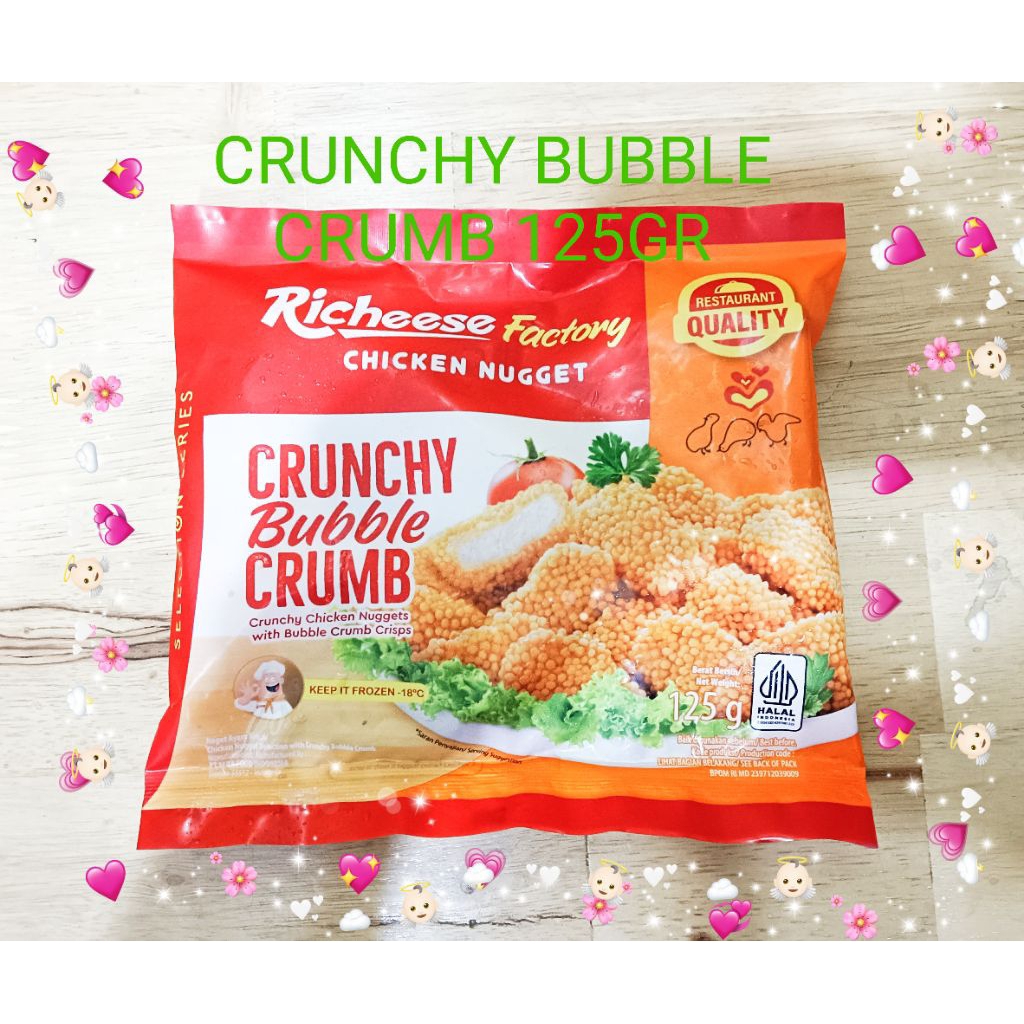 

NAGET AYAM CRUNCHY BUBBLE 125GR RICHEESE FACTORY/NUGGET CRISPY BUBBLE AYAM