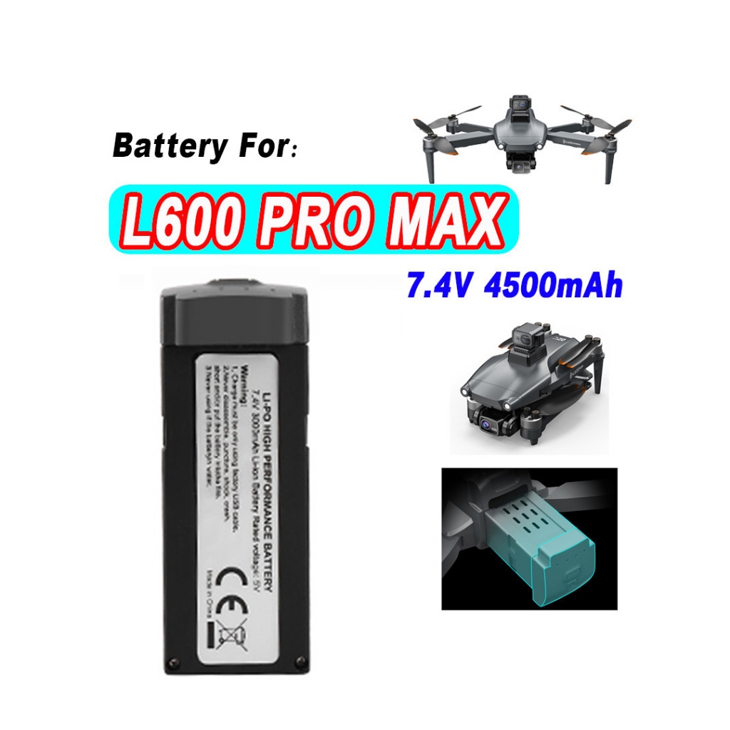 BATRE Original DRONE L600-1 Pro Max Battery 7.4V 4500mAh LYZRC BATERAI L600