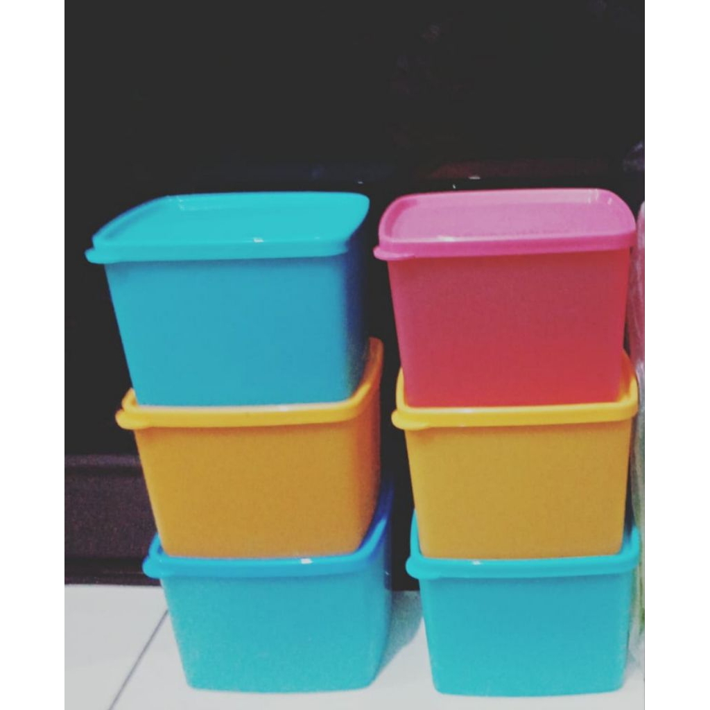 Medium Square Round Tupperware