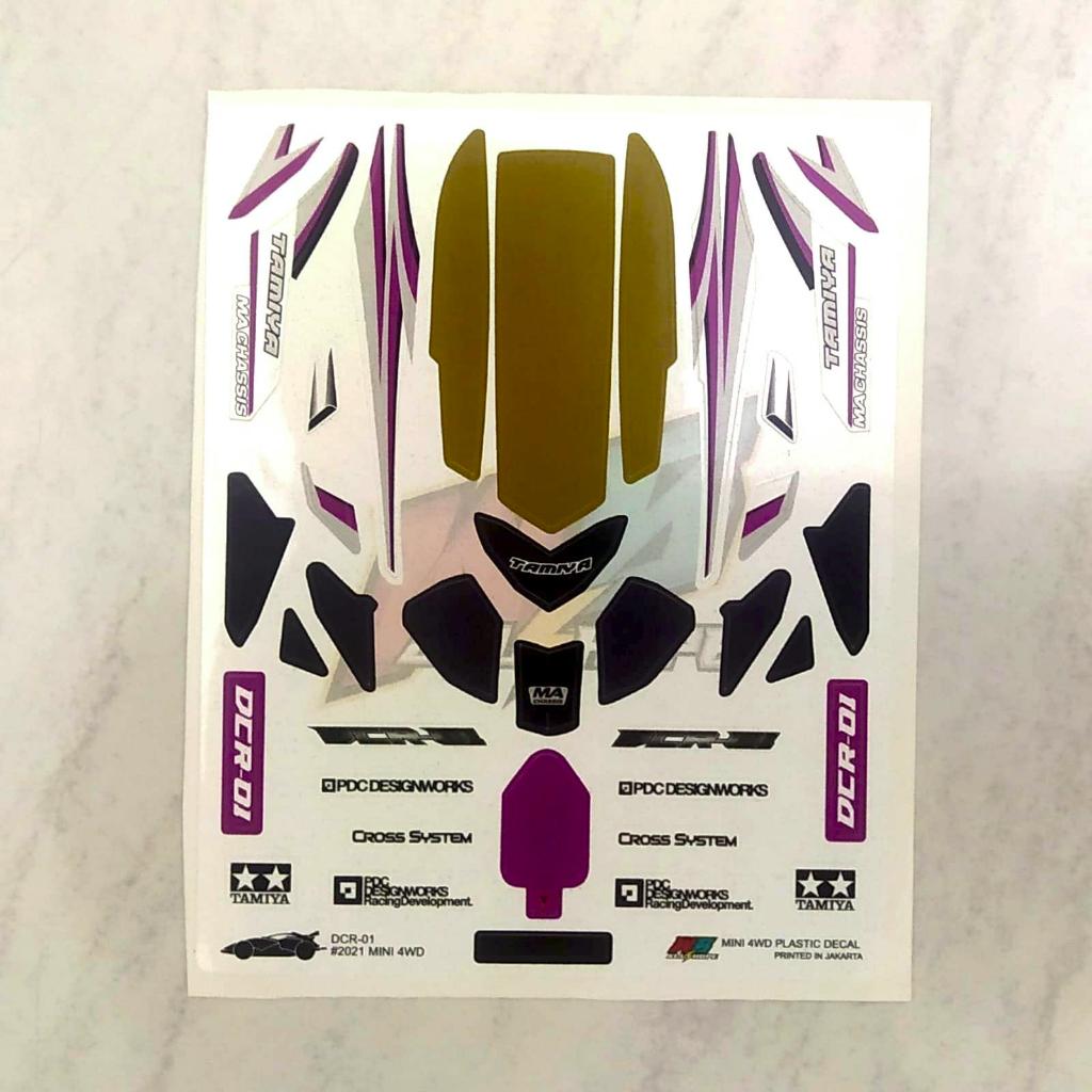 Stiker DCR-01 - Body Putih Kombinasi Ungu - Vinnyl