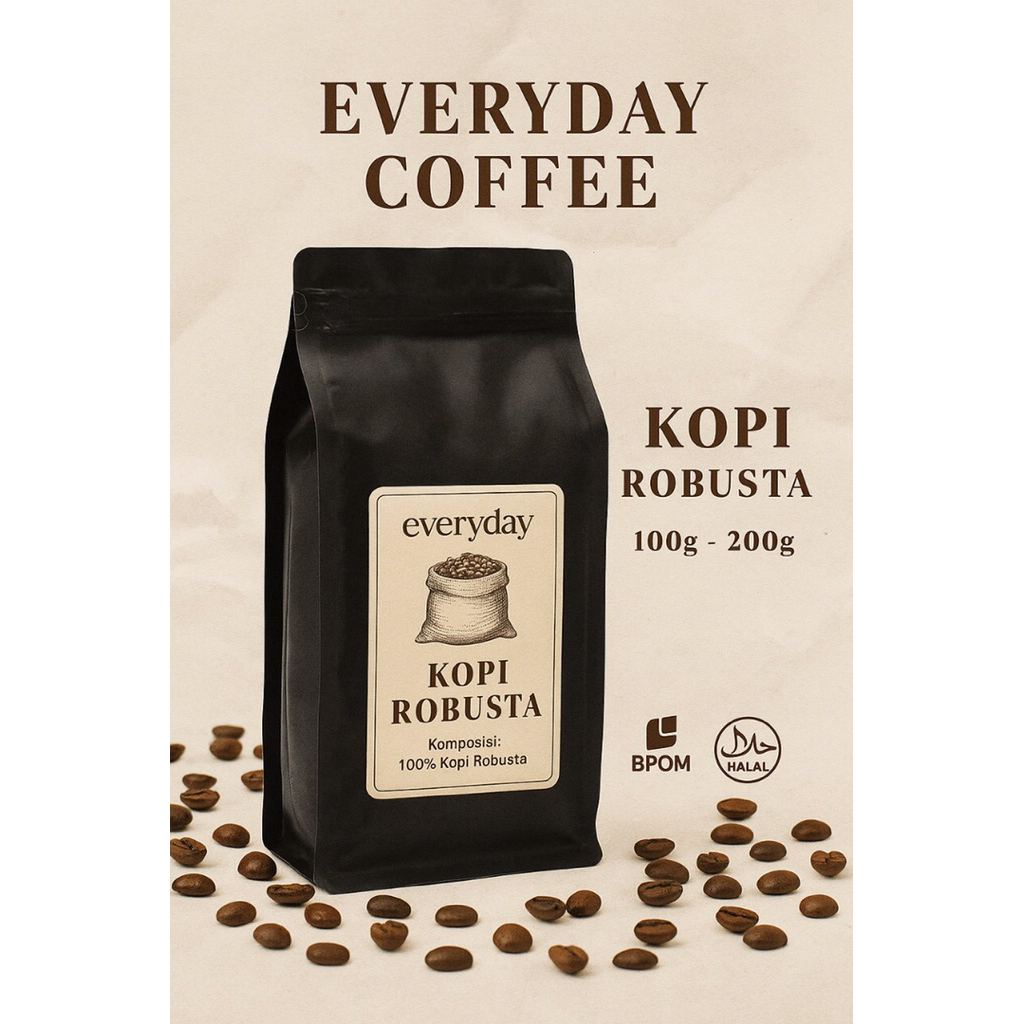 

everyday kopi - robusta kualitas premium medium to dark 100 gram