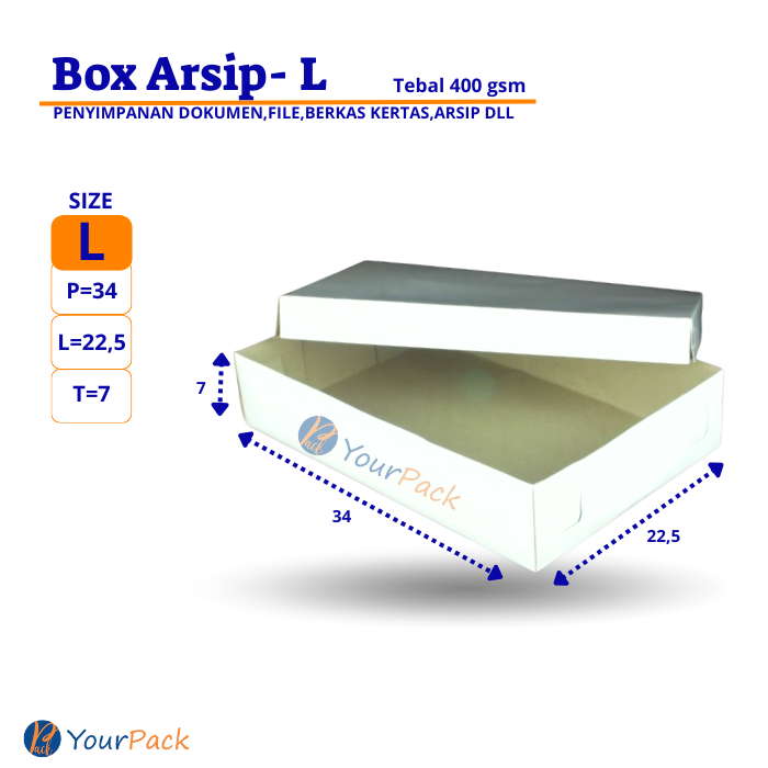 

Box Arsip / Dus Arsip / Box File Ukuran L