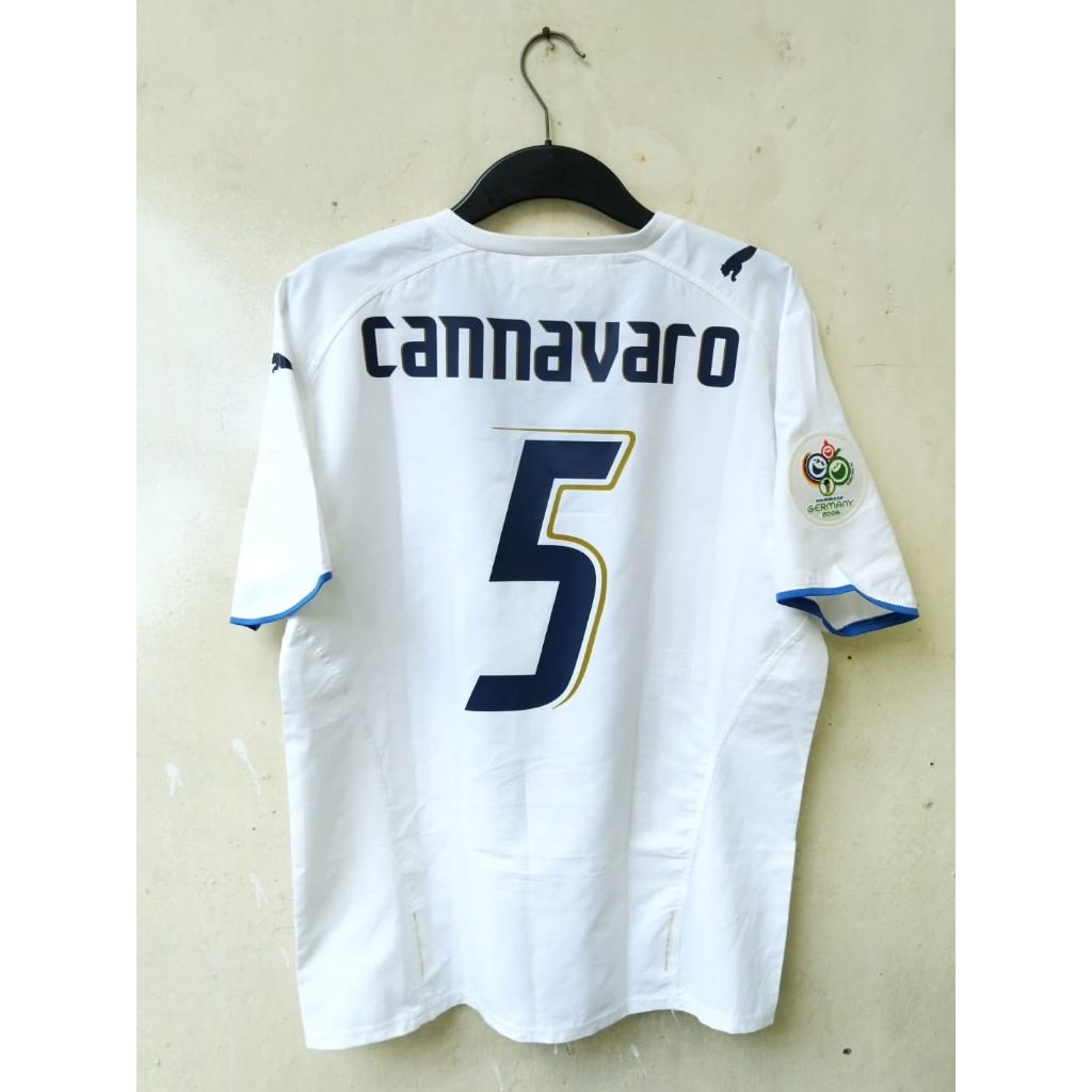 Jersey Baju Bola Italy Italia Away Piala Dunia World Cup 2006 Original Puma Fabio Cannavaro Vintage