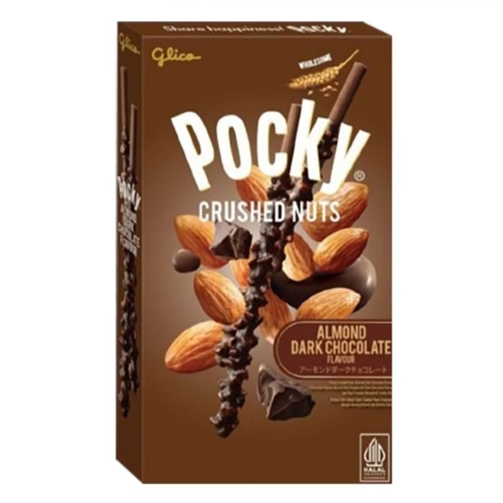 

Pocky Crushed Nuts Biskuit Stick Almond Dark Cokelat 25 g