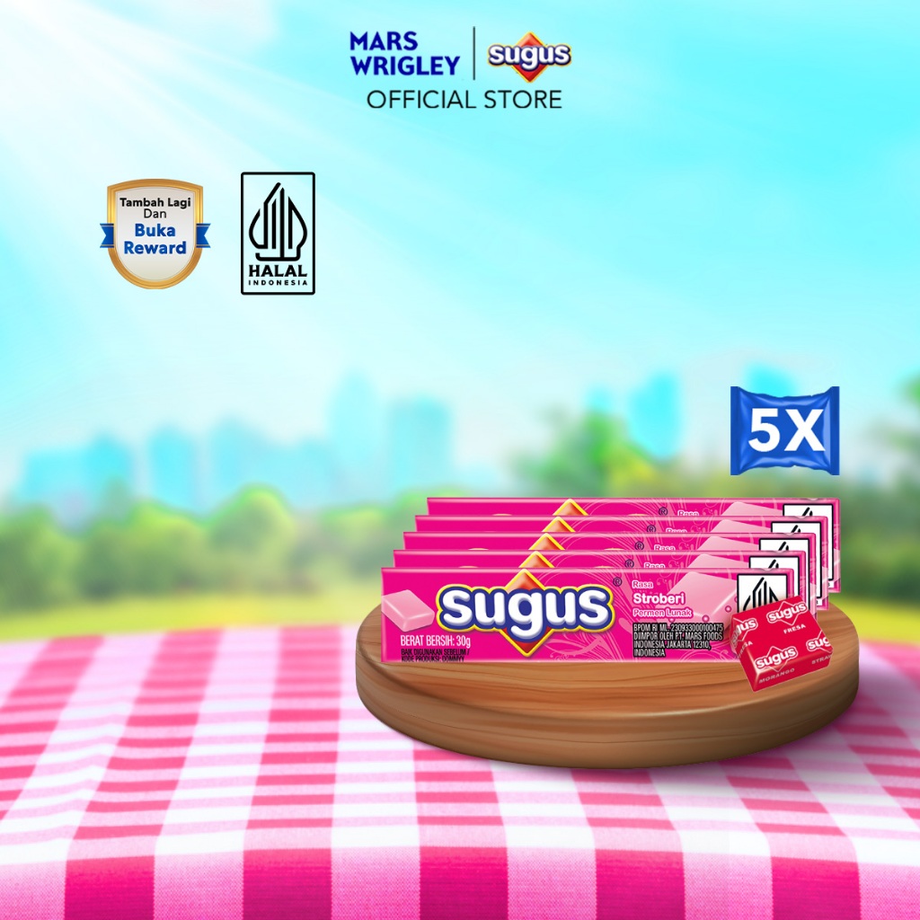 

SUGUS Stick Strawberry 30g X5
