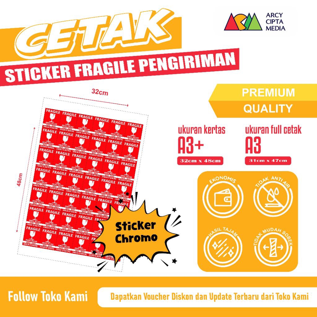

Stiker Fragile Pengiriman Barang Jangan dibanting