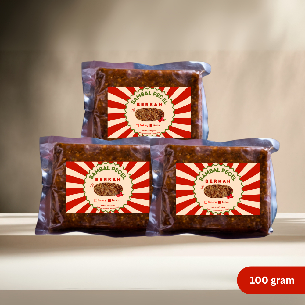 

Sambal Pecel 100gr @3 pcs – Kemasan Ekonomis, Level Pedas