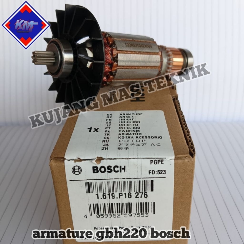 ARMATURE ANGKER GBH220 ORIGINAL BOSCH ROTOR ANGKER GBH 220 BOSCH MESIN ROTARY HAMMER BOSCH (ORIGINAL