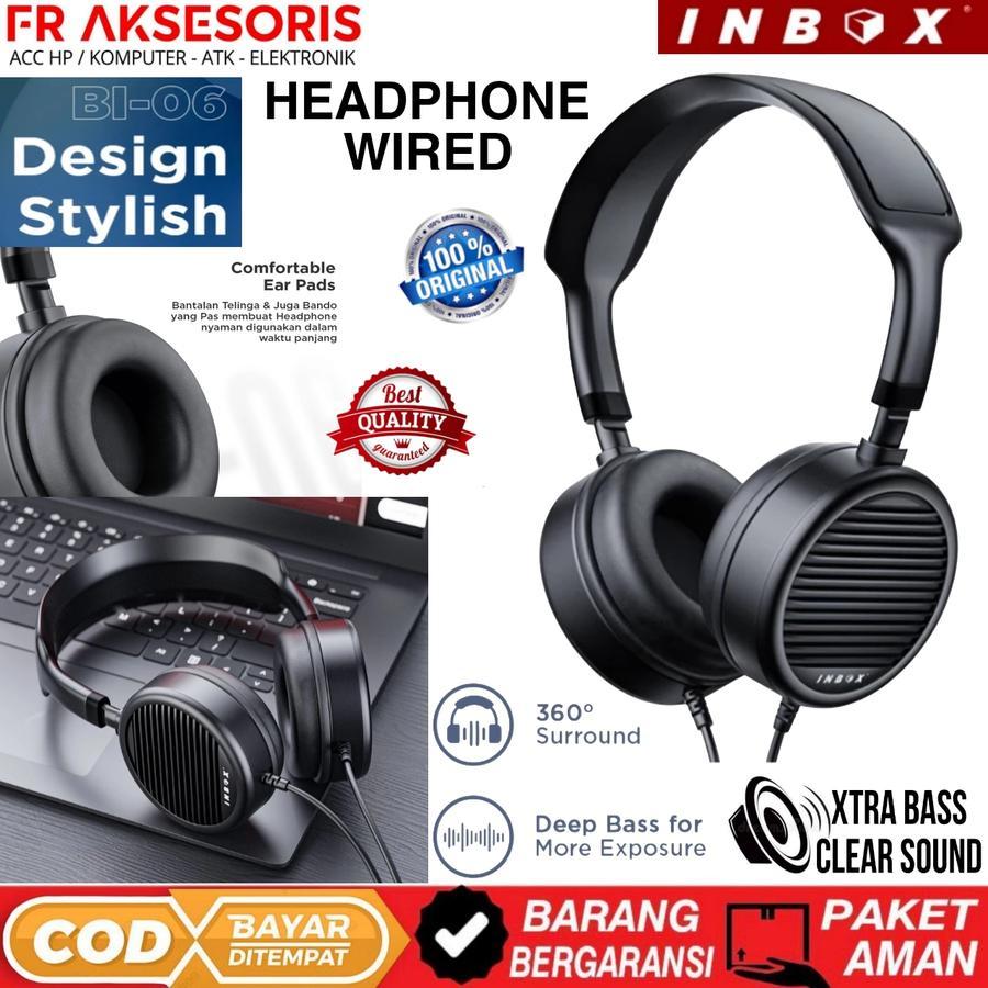 HEADPHONE INBOX BI-06 HEADSET GAMING HEADPHONE XTRA BASS HD SOUND HEADSET WIRED ORIGINAL INBOX