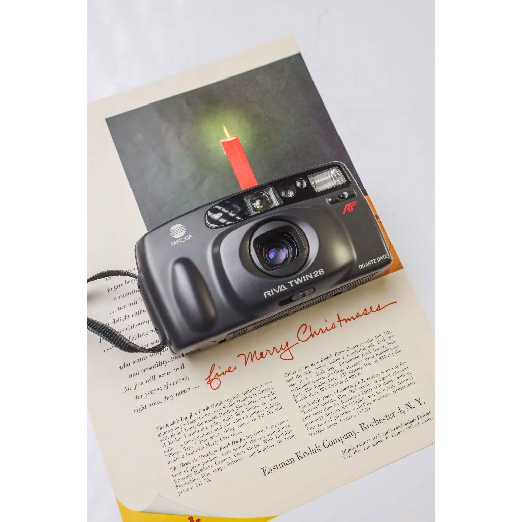 Kamera Analog Minolta Riva Twin 28 Super Mulus Normal  Not Olympus AF-1 Twin