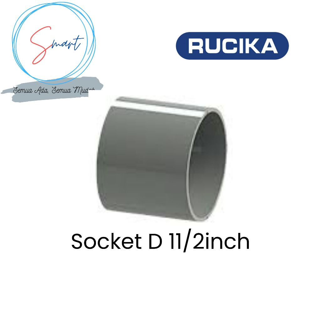 RUCIKA Socket D 11/2 Inch Sock Sambungan Fitting Pipa PVC11/2Inchi