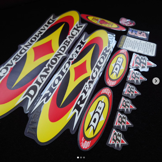 Stiker Decal Mid BMX Diamondback Reactor Team era 98-2000