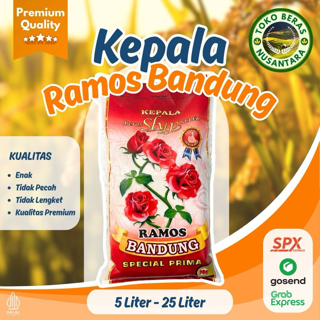 

Beras Ramos – Pilihan Berkualitas dari Bandung Berat 5 Liter/ 5kg / 10 kg / 20 kg