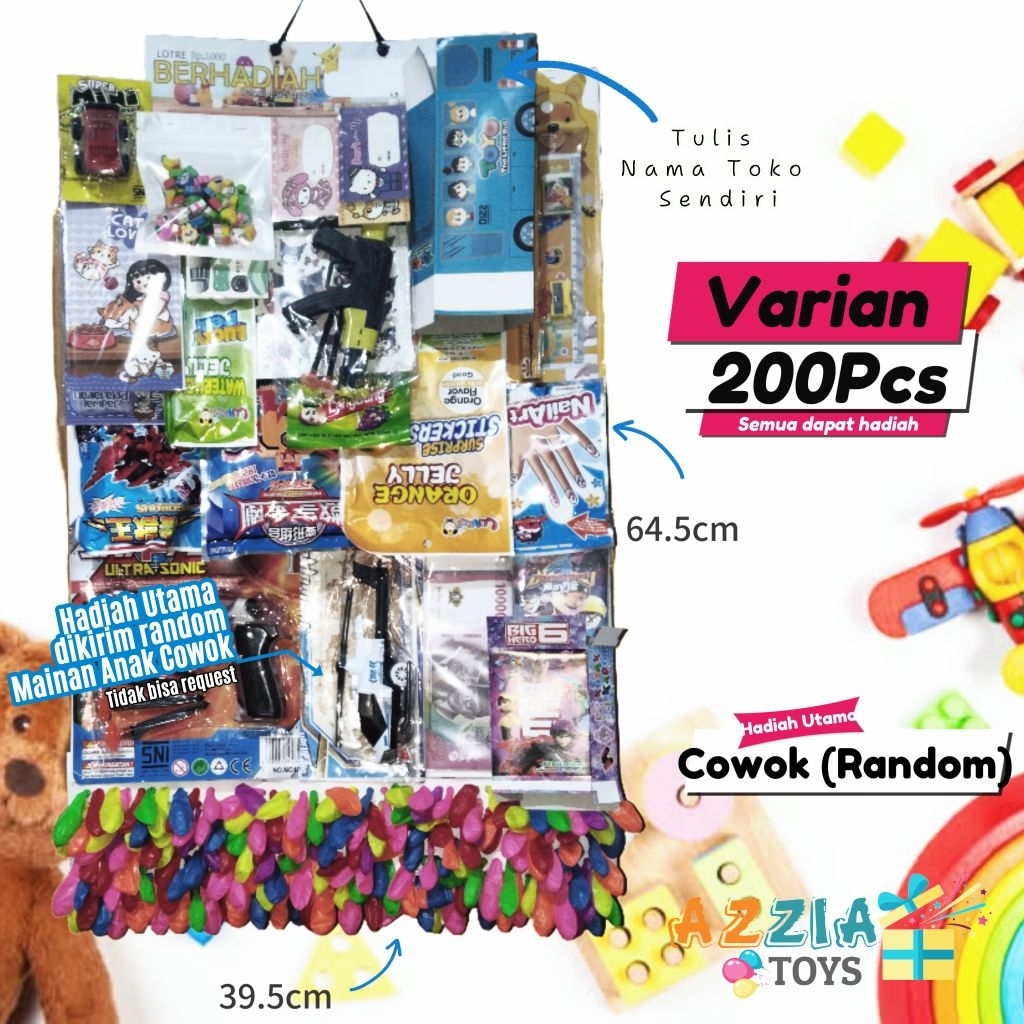 LOTRE BERHADIAH CABUTAN BALON Rp.1000/pcs 200 Balon dan Nomor Semua Dapat Hadiah