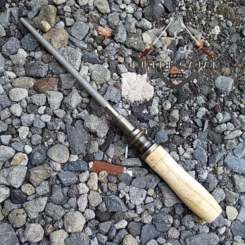 honing bar stik asah KASAR bahan baja kristal bekas mesin pintal gagang kayu jati-tongkat Asahan pis