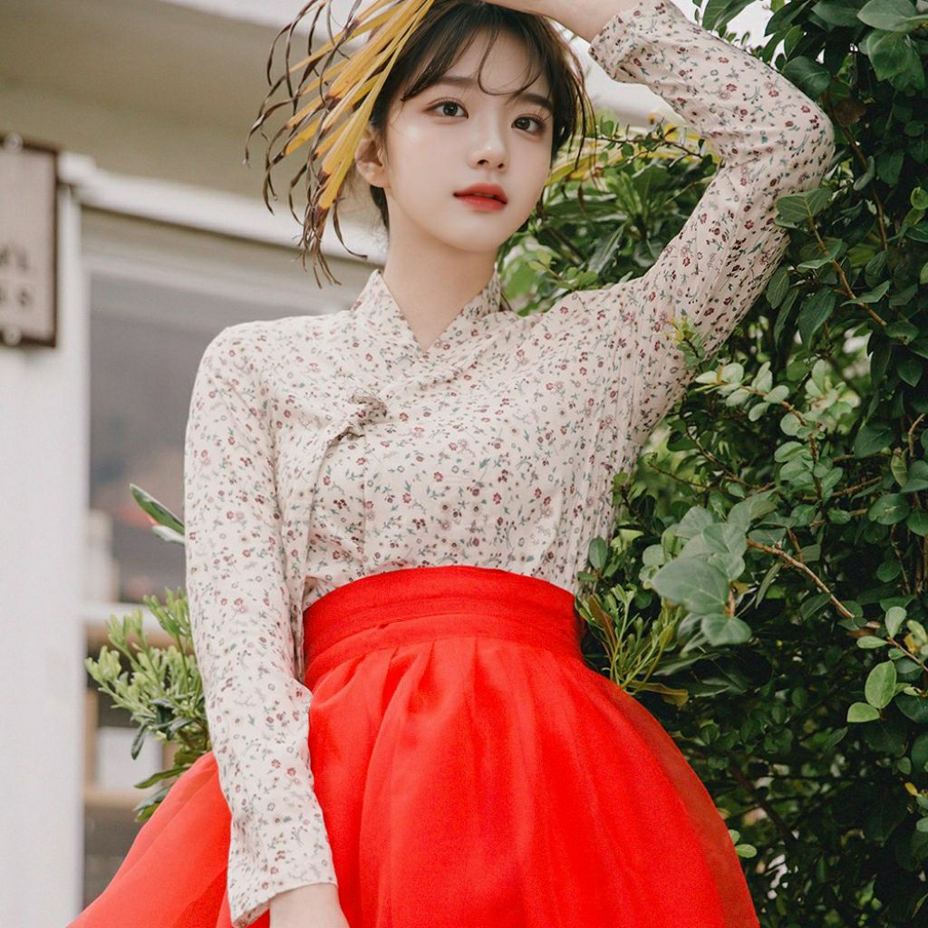 JEOGORI ATASAN HANBOK MODERN BUNGA KOREA ORIGINAL