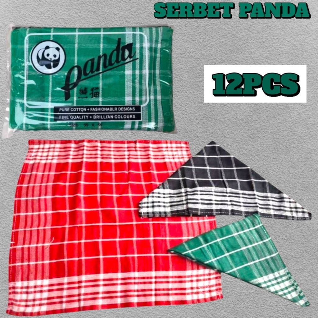 12pcs/1lusin serbet cap panda/kain lap kotak2/serbet meja, dapur serbaguna
