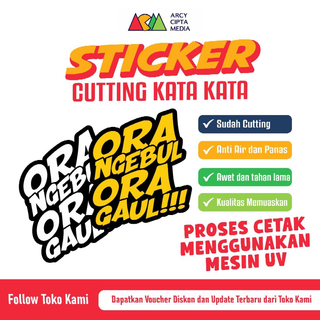 

Stiker Ora Ngeb*l Ora Gaul