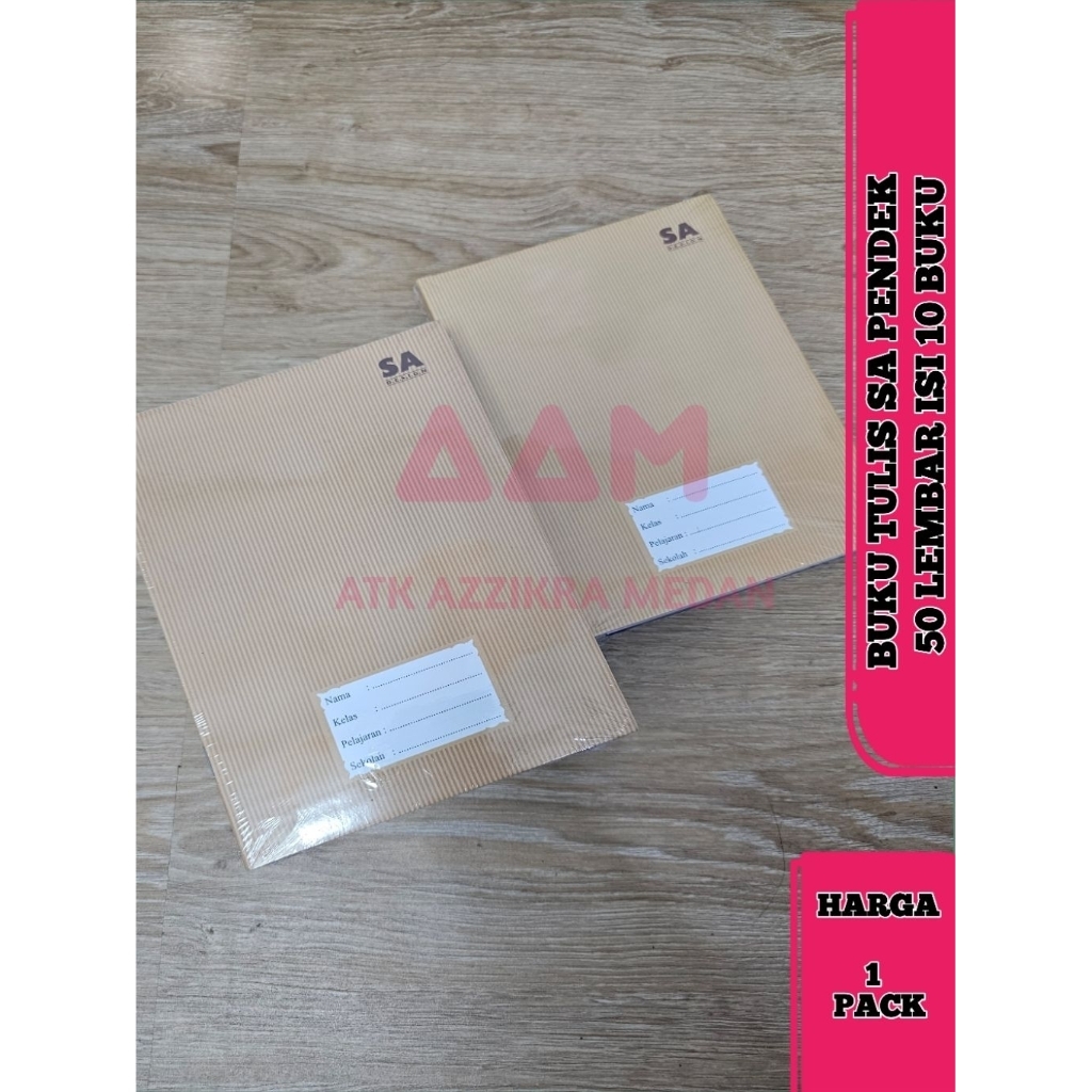 

Buku Tulis Sekolah PENDEK SA 50 Lembar Kraft 1 Pack (10 Buku)