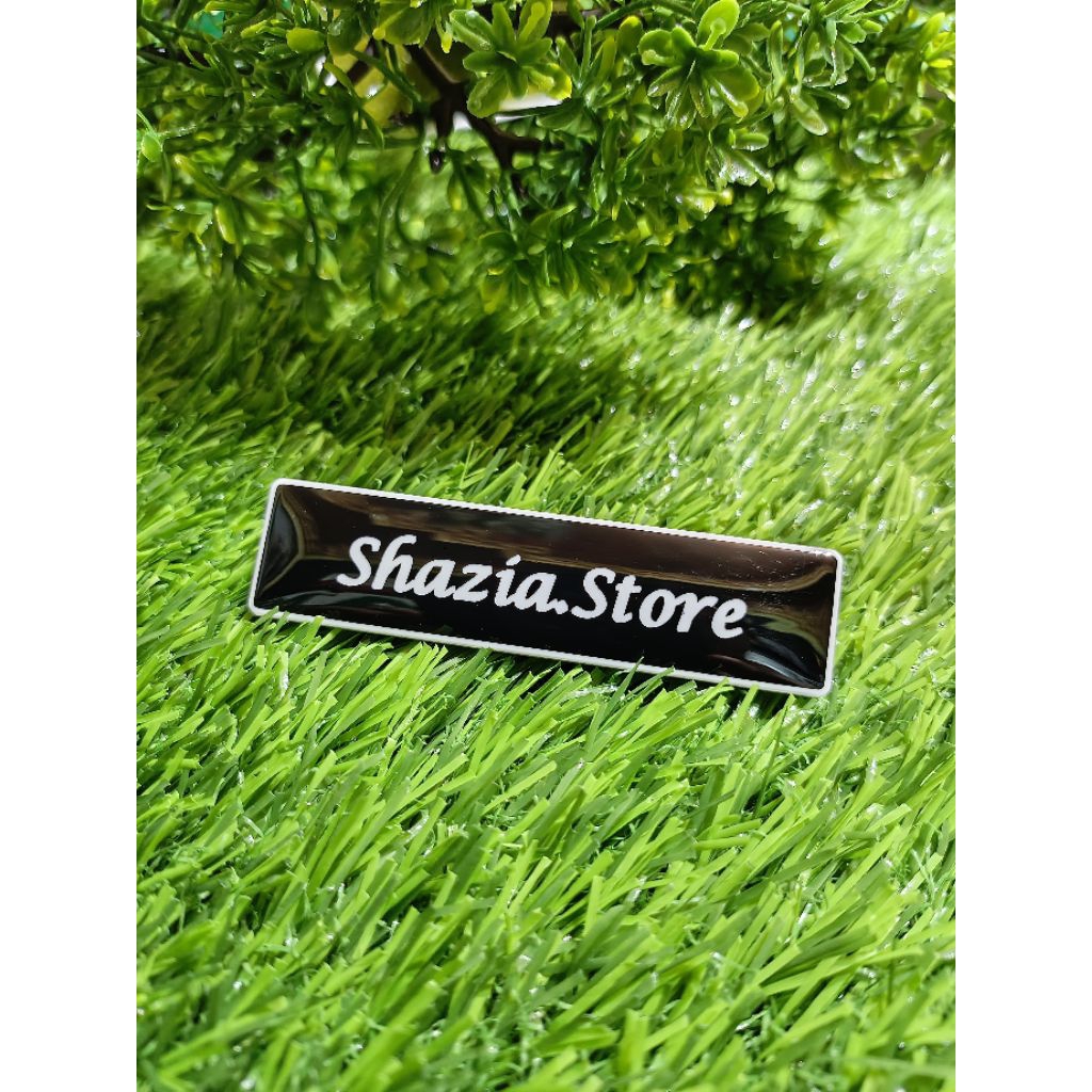 

Name Tag Hitam Putih tulisan Sambung