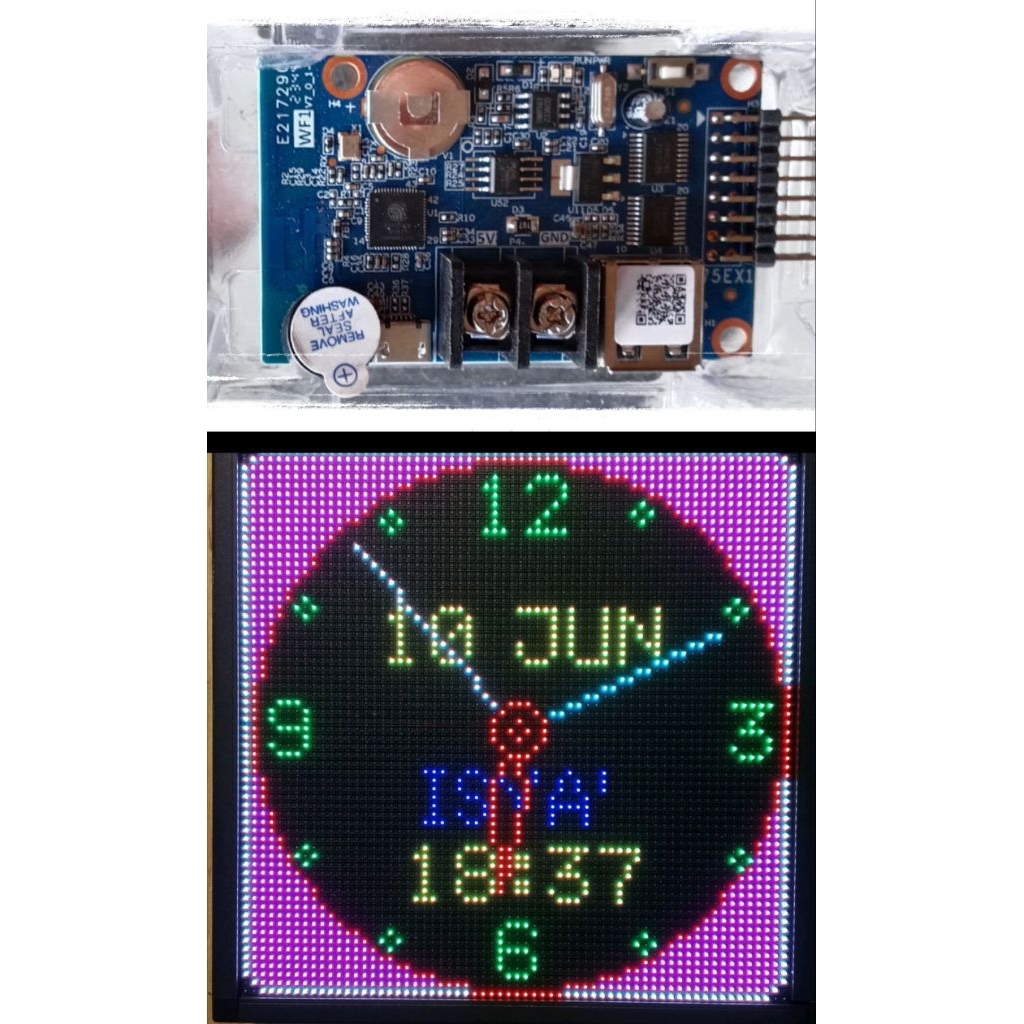 controller jam digital sholat 2 panel p5